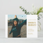 CONGRATS MINIMALISTES MODERNES INVITATION DIPLÔMÉE (Debout devant)