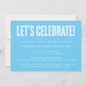 CONGRATS MINIMALISTES MODERNES INVITATION DIPLÔMÉE (Dos)