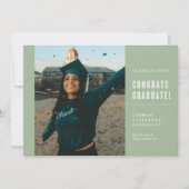 CONGRATS MINIMALISTES MODERNES INVITATION DIPLÔMÉE (Devant)