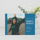 CONGRATS MINIMALISTES MODERNES INVITATION DIPLÔMÉE (Debout devant)