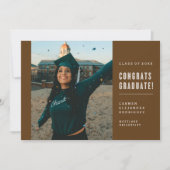 CONGRATS MINIMALISTES MODERNES INVITATION DIPLÔMÉE (Devant)