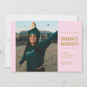 CONGRATS MINIMALISTES MODERNES INVITATION DIPLÔMÉE (Devant)