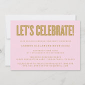 CONGRATS MINIMALISTES MODERNES INVITATION DIPLÔMÉE (Dos)