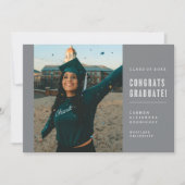 CONGRATS MINIMALISTES MODERNES INVITATION DIPLÔMÉE (Devant)