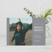 CONGRATS MINIMALISTES MODERNES INVITATION DIPLÔMÉE (Debout devant)
