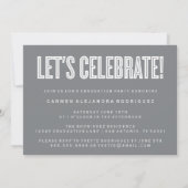 CONGRATS MINIMALISTES MODERNES INVITATION DIPLÔMÉE (Dos)