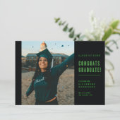 CONGRATS MINIMALISTES MODERNES INVITATION DIPLÔMÉE (Debout devant)