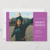 CONGRATS MINIMALISTES MODERNES INVITATION DIPLÔMÉE (Devant)