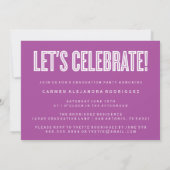 CONGRATS MINIMALISTES MODERNES INVITATION DIPLÔMÉE (Dos)