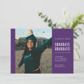 CONGRATS MINIMALISTES MODERNES INVITATION DIPLÔMÉE (Debout devant)
