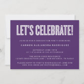 CONGRATS MINIMALISTES MODERNES INVITATION DIPLÔMÉE (Dos)