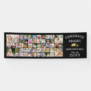 CONGRATS Modernes GRAD 53 Photo Collage Bannière