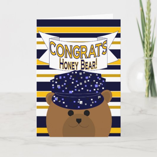 Congrats Navy Active Duty - Honey Beer / Man Kaart (Voorkant)