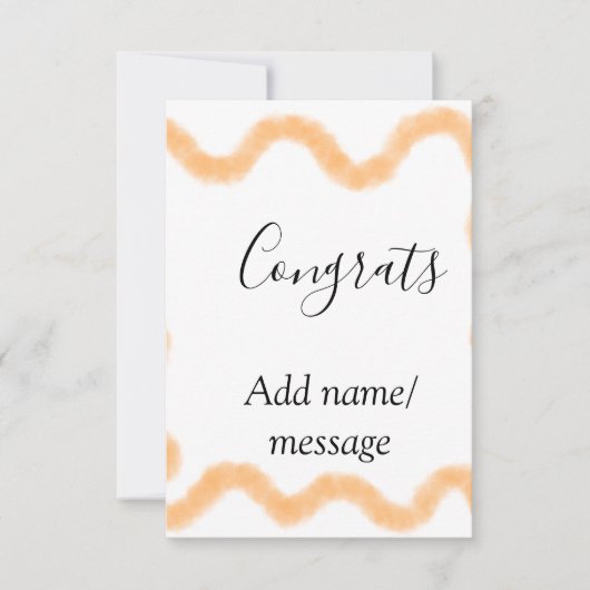 Congrats orange spiral Spanish border boho retro n Bedankkaart (Voorkant)