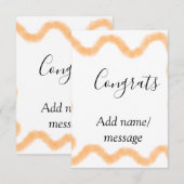 Congrats orange spiral Spanish border boho retro n Bedankkaart (Voorkant / Achterkant)