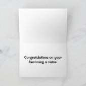 CONGRATS OVER *KOMEN ALS VERPLEISTER* KAART (Binnen)