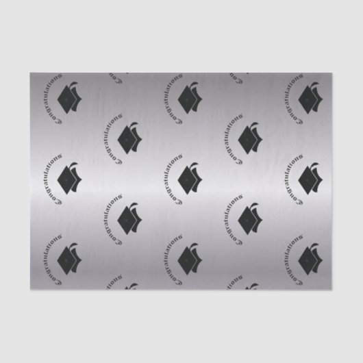 Congrats sur le papier de soie de soie d'argent (Recto)