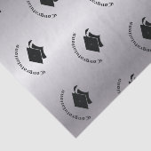 Congrats sur le papier de soie de soie d'argent (Détail)