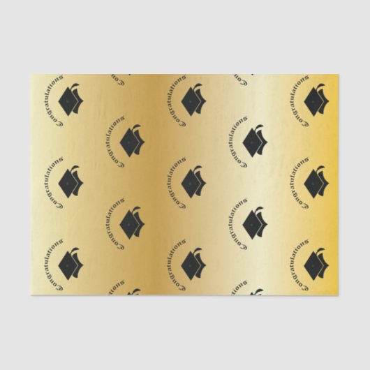 Congrats sur le papier de soie de soie d'or (Recto)