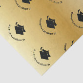 Congrats sur le papier de soie de soie d'or (Détail)