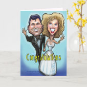 Congrats Wedding Dolls Kaart (Gele Bloem)