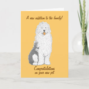 Congratulatie on new pet cards, customize kaart
