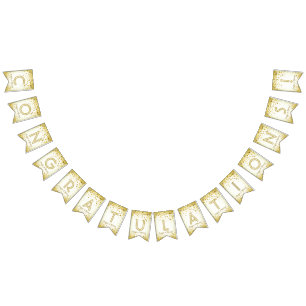 ☆ CONGRATULATIES ☆ Gold Confetti Vlaggetjes