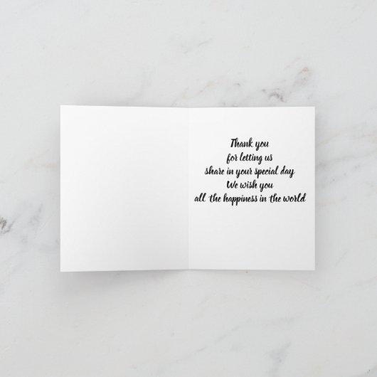 CONGRATULATIES OP UW WEDDAG KAART (Binnen)