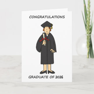 Congratulations 2026 Female Graduation  Card Kaart