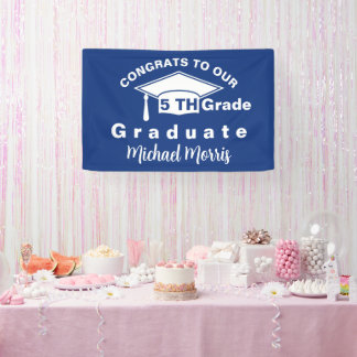Congratulations 5th Grade Graduation Blue Spandoek