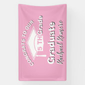 Congratulations 5th Grade Graduation Pink Spandoek (Verticaal)