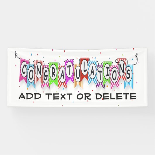 CONGRATULATIONS Banner (Horizontaal)