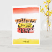 Congratulations - Best Wishes Kaart (Gele Bloem)