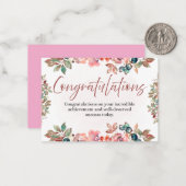 Congratulations Celebration Invitation Card (Devant/Arrière en situation)
