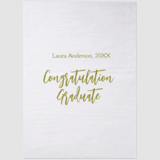 Congratulations graduate golden name class 20XX si Tissuepapier