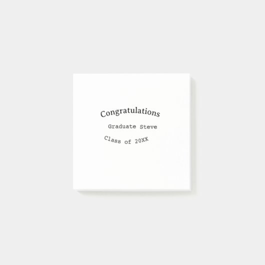 Congratulations graduate name class of 20XX type w Post-it® Notes (Voorkant)