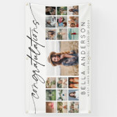 Congratulations Graduation Script Photo Collage Spandoek (Verticaal)
