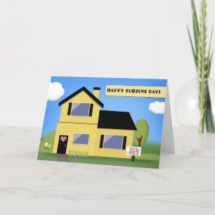 Congratulations House Closing Day from Real Estate Feestdagen Kaart
