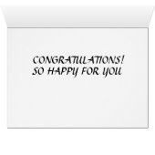 "CONGRATULATIONS" KANOE STYLE (Binenzijde Horizontaal (Onderkant))