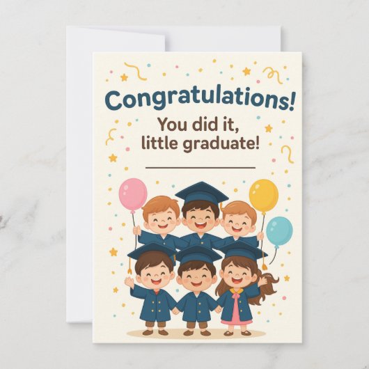 Congratulations Little Graduate Card  (Voorkant)