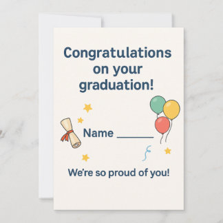 Congratulations Little Graduate! Personalized Kids Feestdagenkaart