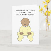 Congratulations on First Tooth Kaart (Gele Bloem)