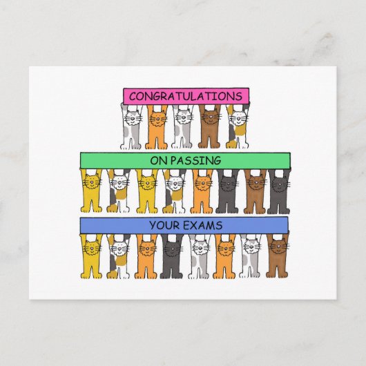 Congratulations on Passing Your Exams. Briefkaart (Voorkant)
