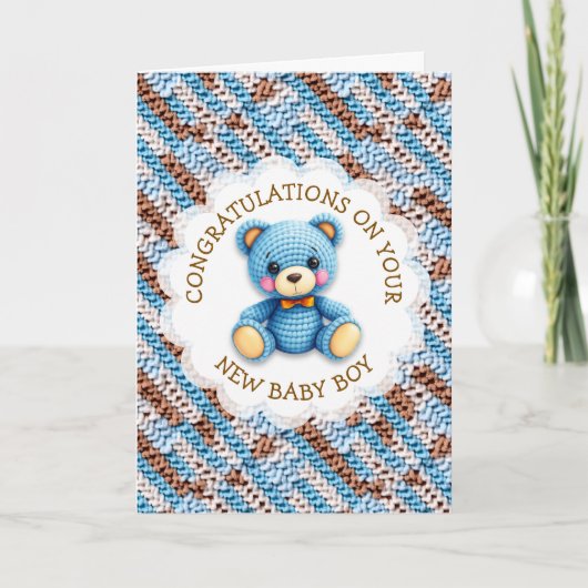 Congratulations on your New Baby Boy Kaart (Voorkant)