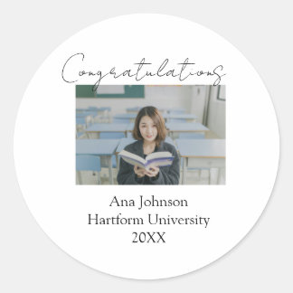 Congratulations photo graduate name university yea ronde sticker