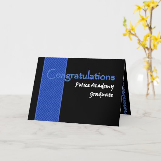 CONGRATULATIONS Police Academy Afstuderen Kaart (Gele Bloem)