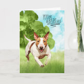 Congratulations reBARKable Bull Terrier Dog Kaart (Voorkant)