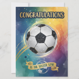 Congratulations to the Soccer Star Kaart