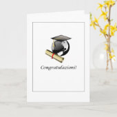 Congratulazioni ! - Carte d'obtention du diplôme (Fleur jaune)