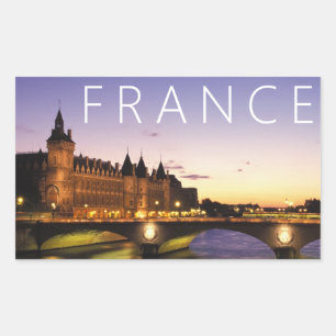 Congres aan de Seine   Parijs, Frankrijk Rechthoekige Sticker